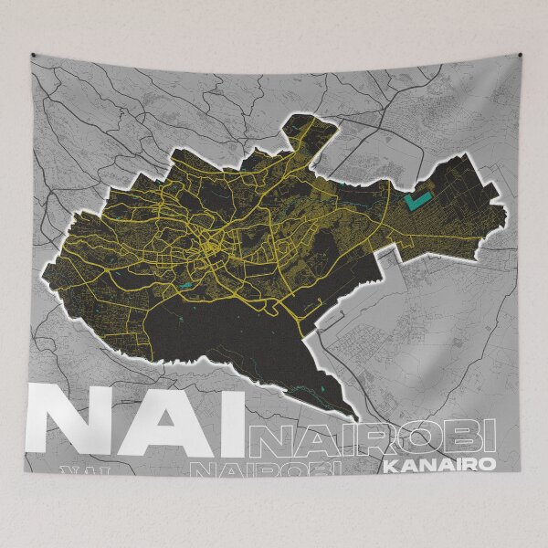 Item preview, Nairobi, Kenya map designed and sold by wamuigaworld.
