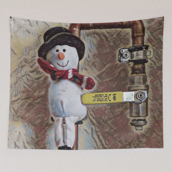 Item preview, Snowman on the gas tap designed and sold by slikar.
