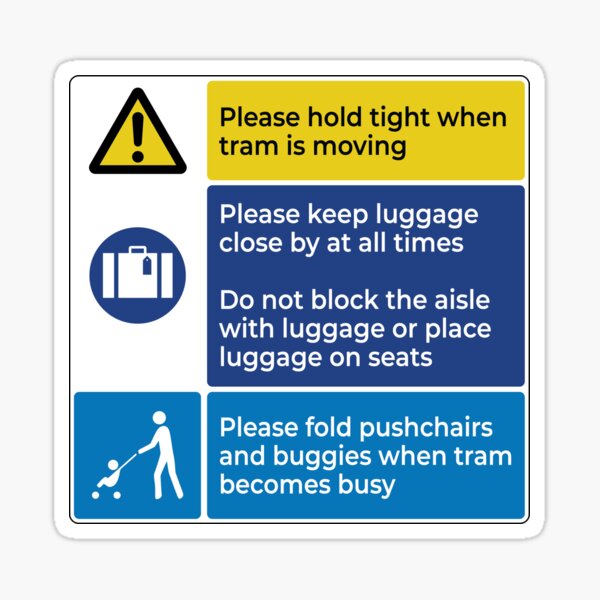 "Tram Rules!" Sticker for Sale by Greenoverred Redbubble