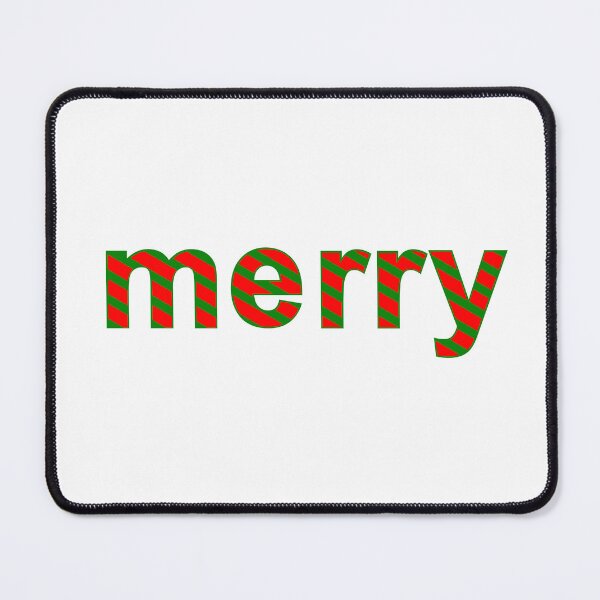 Item preview, Striped Merry, red and green stripes, Merry Christmas designed and sold by BearAndCat.