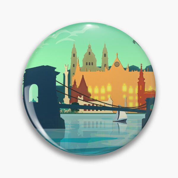 Item preview, Budapest Skyline Travel prin designed and sold by DimDom.