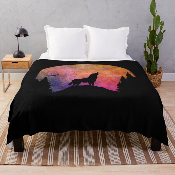 Item preview, Wolf Art Cute Vintage Sunset Design For Wolves Lover Funnu Wolf Gift Idea designed and sold by Thecitiesstore.