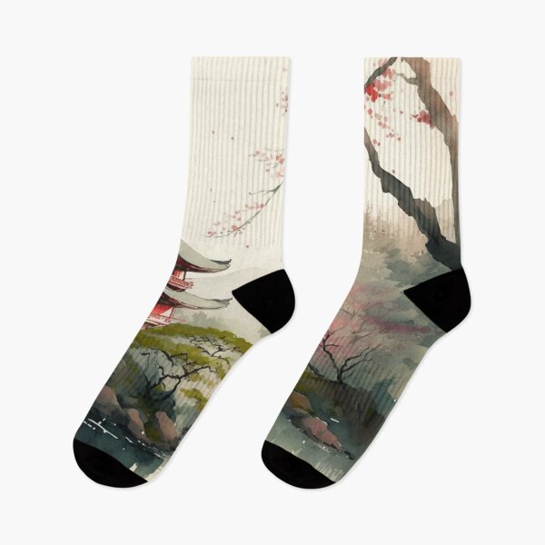 Artikelvorschau, Japanische Aquarelllandschaft entworfen und verkauft von Mirochan80.