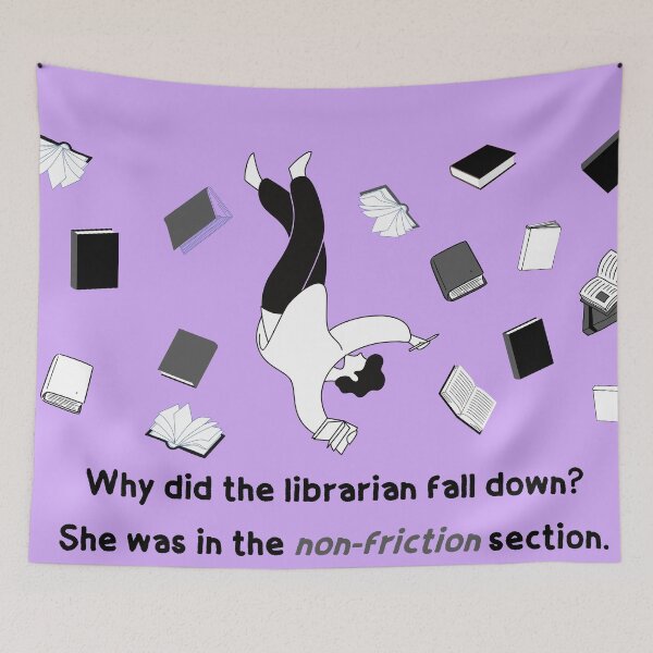 Item preview, Librarian Joke/ Bad Pun - light purple designed and sold by AR-Daydreams.
