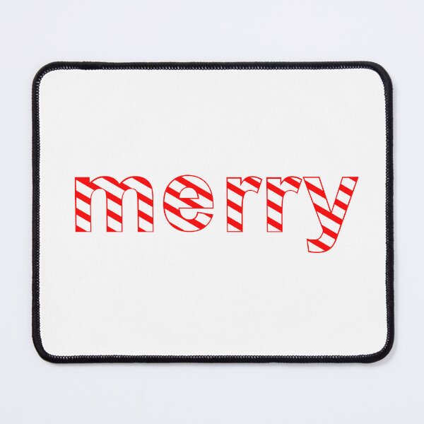 Item preview, Striped Merry, red and white stripes, Merry Christmas designed and sold by BearAndCat.