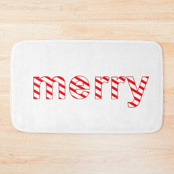Item preview, Striped Merry, red and white stripes, Merry Christmas designed and sold by BearAndCat.