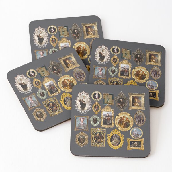 Item preview, Iconography of the hurdy-gurdy with baroque golden frames. designed and sold by Zal-Production.