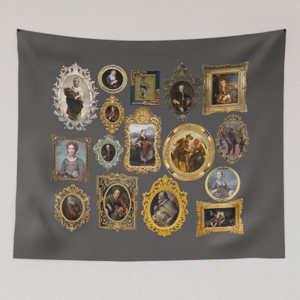 Item preview, Iconography of the hurdy-gurdy with baroque golden frames. designed and sold by Zal-Production.