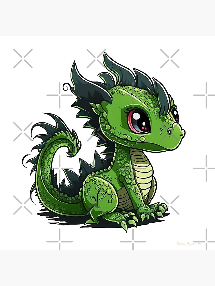 Cute Cartoon Dragon 2 - Prints for Kids Art Print for Sale by