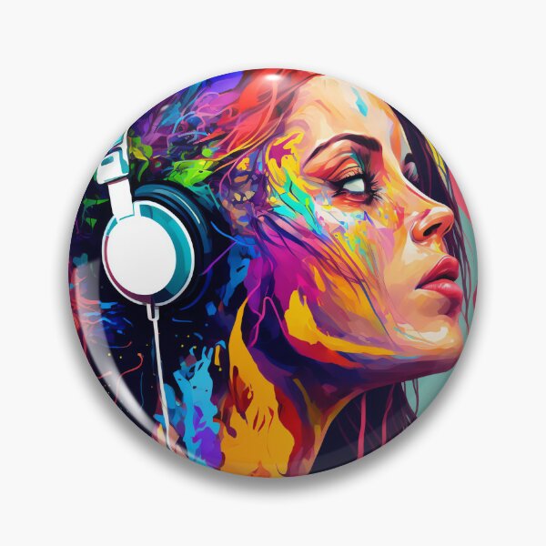 Item preview, Blind Headphone Girl listening to Music designed and sold by raybender.
