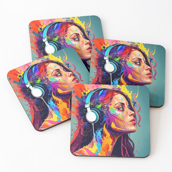 Item preview, Blind Headphone Girl listening to Music designed and sold by raybender.