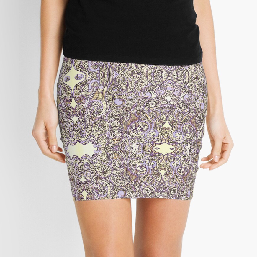 Swirling Leaves Mini Skirt