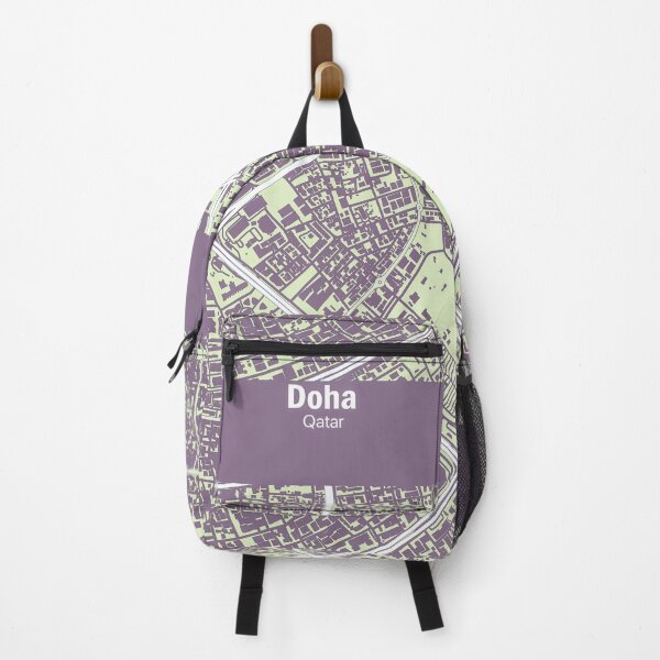 Item preview, Retro map of Doha Qatar designed and sold by wamuigaworld.