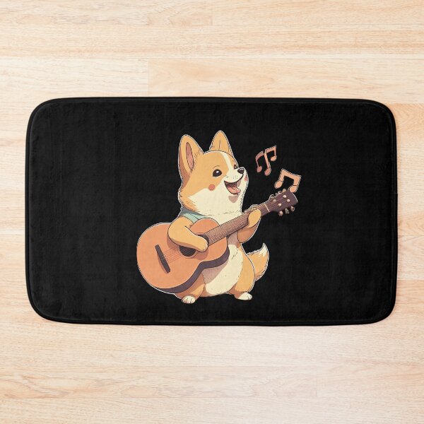 Item preview, Anime dog playing guitar designed and sold by AnimalArtPhotos.