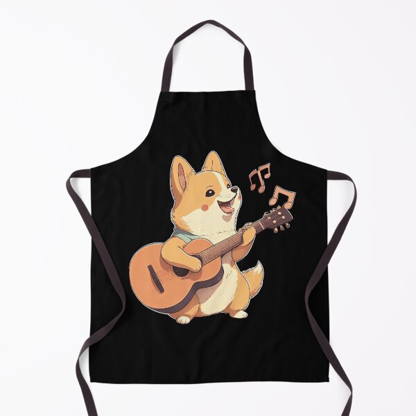Item preview, Anime dog playing guitar designed and sold by AnimalArtPhotos.