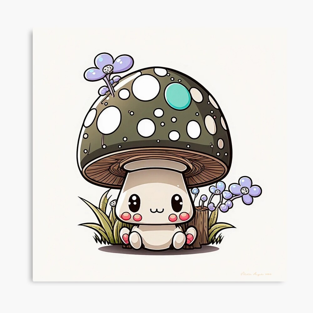 Cute Cartoon Toadstool Mushroom Cartoon Character Emoji Style Vector  Illustration Stock Illustration - Illustration of drawing, adult: 272948562
