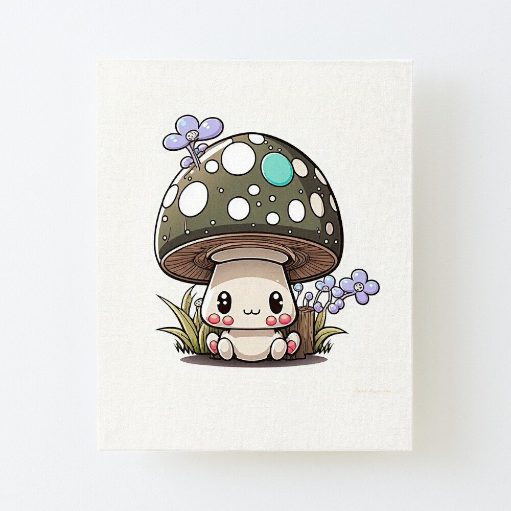 Download Cute and Playful Cartoon Mushroom Illustration PNG Online -  Creative Fabrica