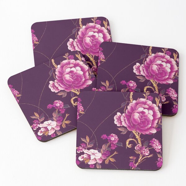 Item preview, Florally Magenta Roses on Purple designed and sold by Patternifico.