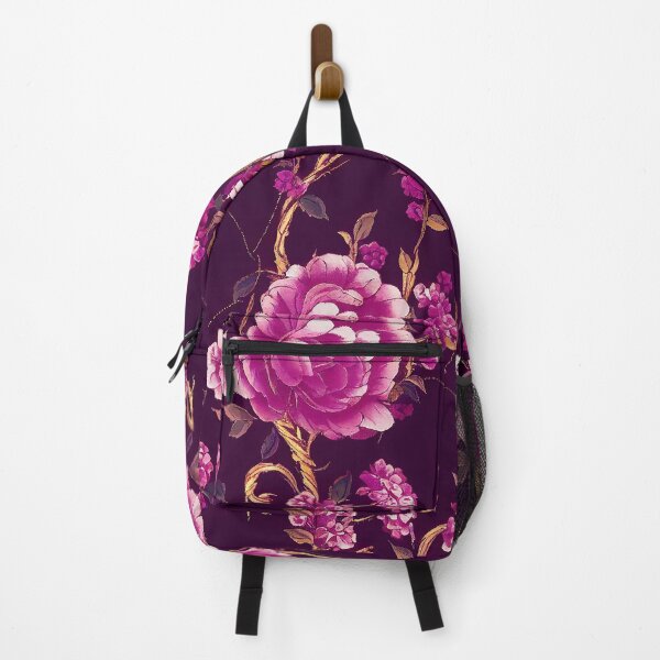 Item preview, Florally Magenta Roses on Purple designed and sold by Patternifico.