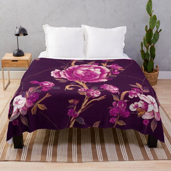 Item preview, Florally Magenta Roses on Purple designed and sold by Patternifico.