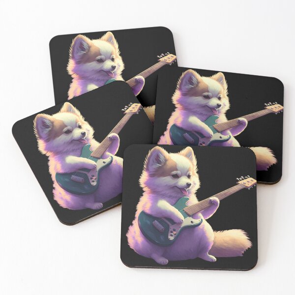 Item preview, Dog musician playing guitar designed and sold by AnimalArtPhotos.