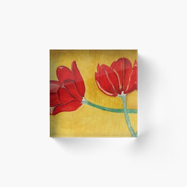 Tulips with Love, Happy Together Acrylic Block