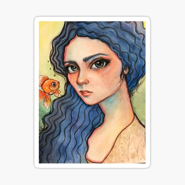 Gold fishy Sticker