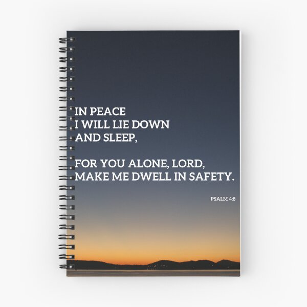 Item preview, In Peace I will lie down and Sleep: Psalm 4 for a Good Rest. Gifts for Christians designed and sold by Ceramic Scripture.