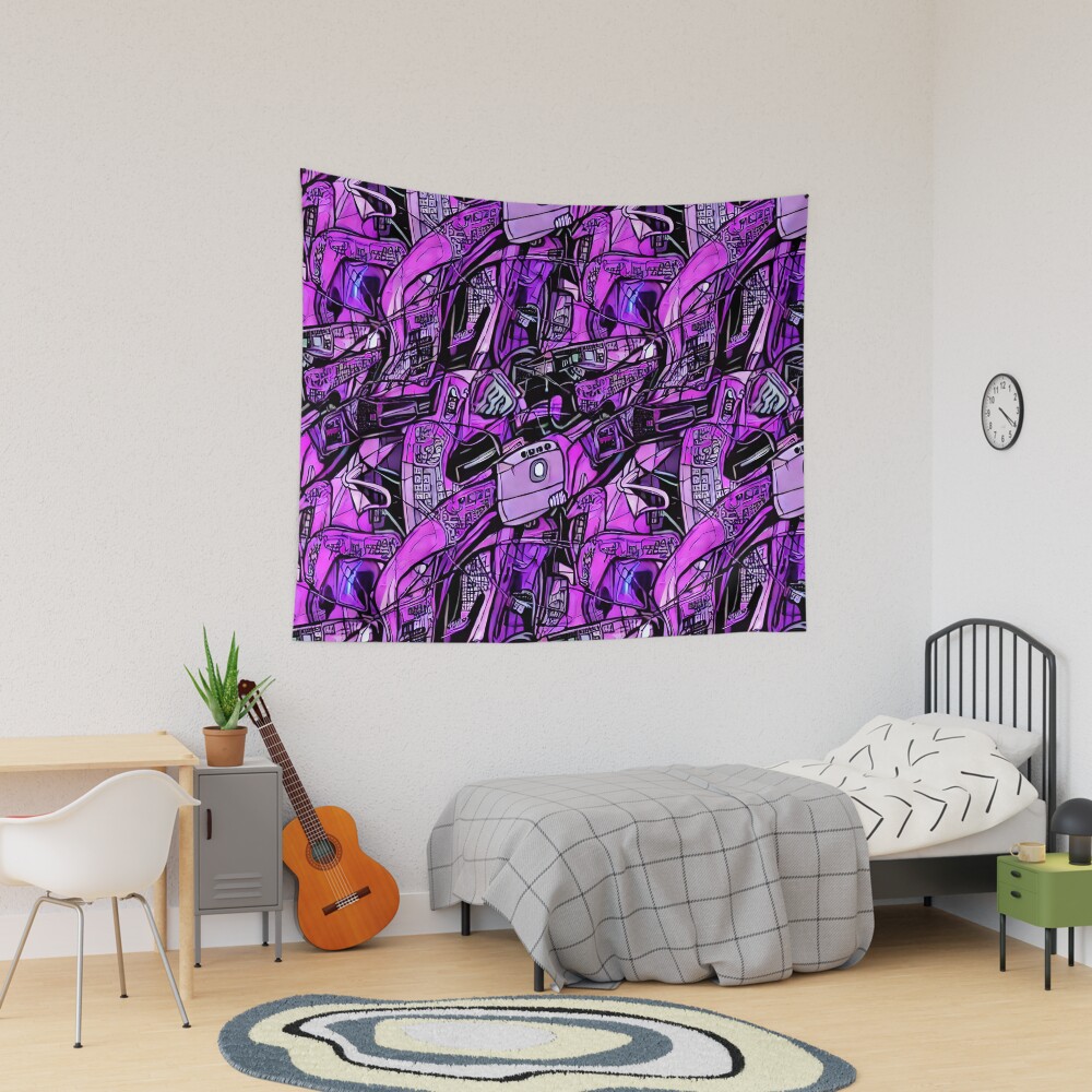 Purple Graffiti - Seamless Pattern