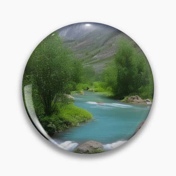 Item preview, Mountain scenery with a river designed and sold by brandway.