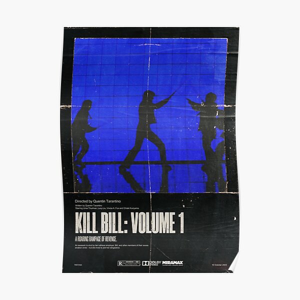 "Quentin Tarantino Kill Bill Vol 1 Vintage Movie" Poster for Sale by