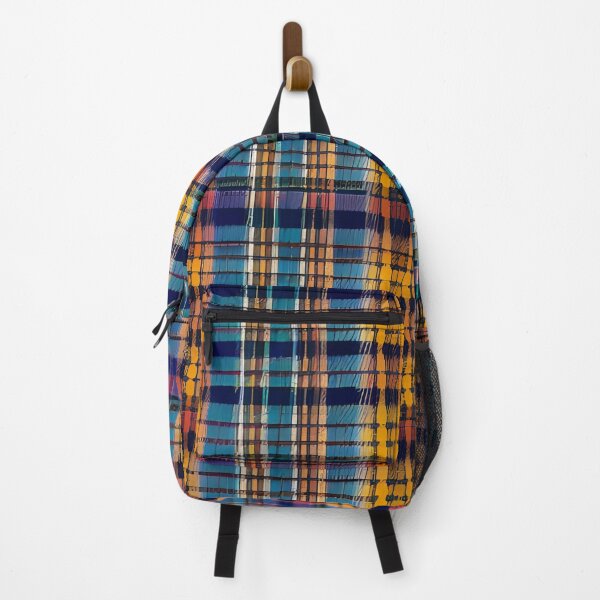 Item preview, Orange blue tartan pattern designed and sold by brandway.