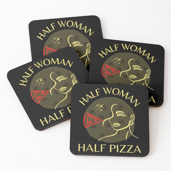 Item preview, half man half biscuit woman pizza minimalist golden design designed and sold by poppetcrafts.