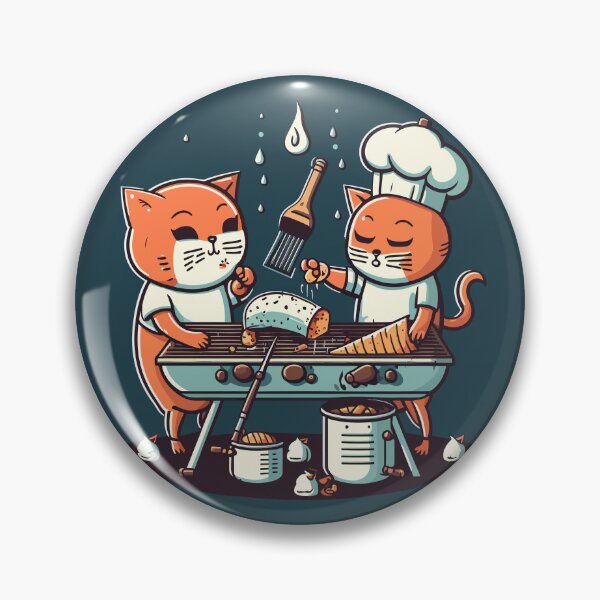 Item preview, Cats & Barbecue - 01 designed and sold by YoobiArt.