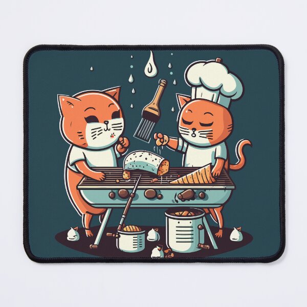 Item preview, Cats & Barbecue - 01 designed and sold by YoobiArt.