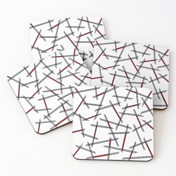 Item preview, Abstract geometric pattern - red, black and white. designed and sold by K.S ART.