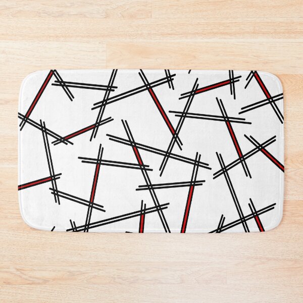 Item preview, Abstract geometric pattern - red, black and white. designed and sold by K.S ART.