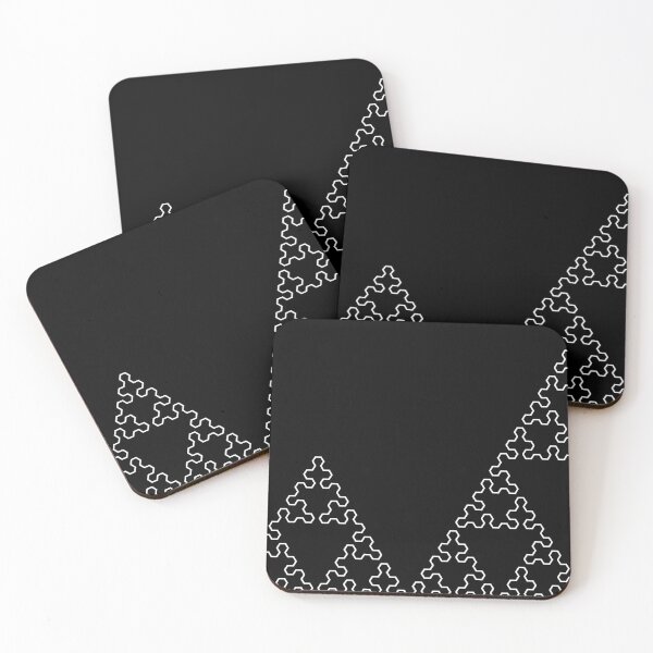 Item preview, Sierpiński Triangles Progression - White on Black designed and sold by Rupert Russell.
