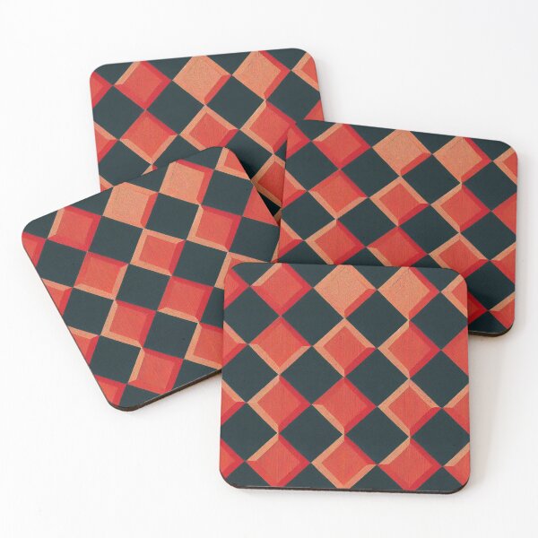 Item preview, Terracotta Diagonal Checkers designed and sold by Patternifico.