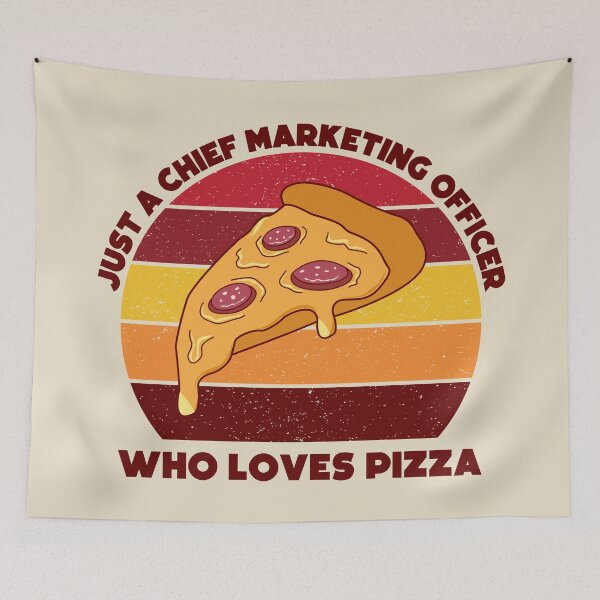 Item preview, Just a chief marketing officer who loves pizza, dark text, funny food lovers chief marketing officer job, marketing department, humor, joke, meme, pizza lover, foodie worker designed and sold by SGS-.