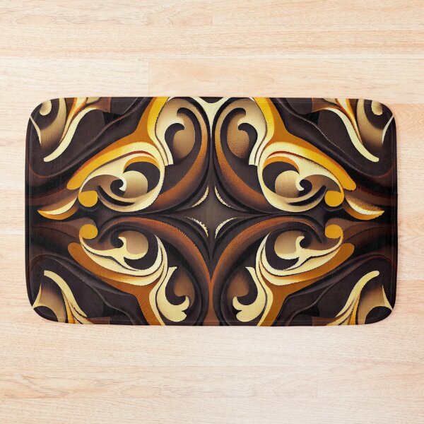 Item preview, Brown Yellow New Traditional Pattern Digital Painting designed and sold by CodeAndColors.