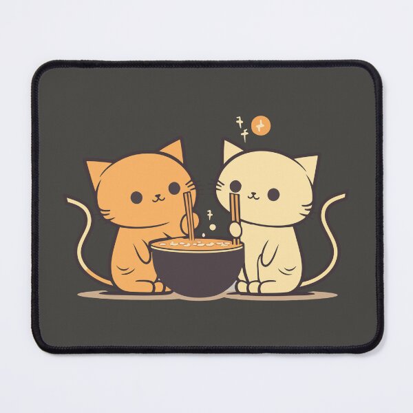 Item preview, Cats Eating Noodles - 01 designed and sold by YoobiArt.