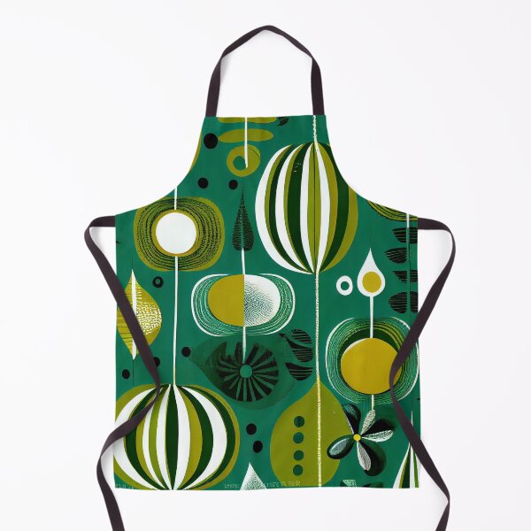 Artikelvorschau, Green Midcentury Modern Pattern Digital Painting entworfen und verkauft von CodeAndColors.