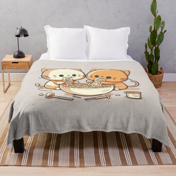 Item preview, Cats Eating Noodles - 02 designed and sold by YoobiArt.