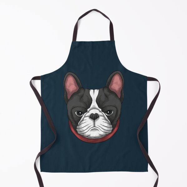 Item preview, French Bulldog Head Wearing Red Collar designed and sold by TADYSHOP.
