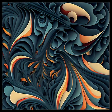 Vorschaubild zum Design Flowing Transitional Pattern Digital Painting von CodeAndColors