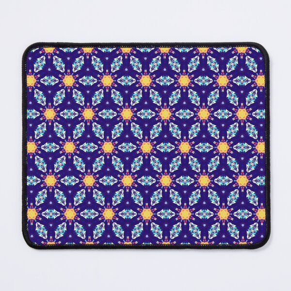 Item preview, Striking Blue and Orange Honeycomb Seamless Pattern Print designed and sold by protegra.
