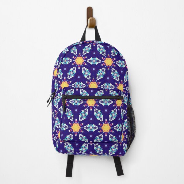 Item preview, Striking Blue and Orange Honeycomb Seamless Pattern Print designed and sold by protegra.
