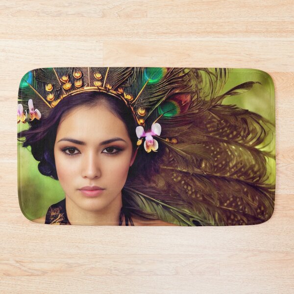 Item preview, Latina wearing a peacock feathered crown designed and sold by RK - Shop.