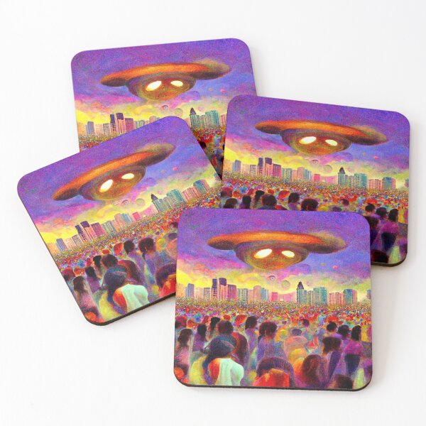 Item preview, Alien Invasion UFO Psychedelic Otherworldly Extraterrestrial Celestial Unidentified Flying Object  designed and sold by Weirdarto.
